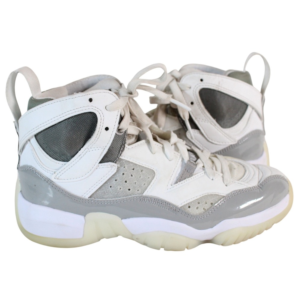 Nike Jordan Jumpman Two Trey‎ Basketball Shoes High Top Sneakers White Gray Size